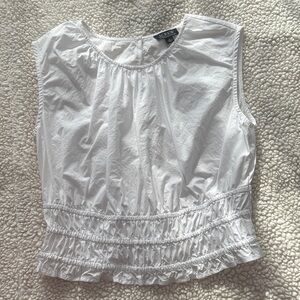 J. Crew Hyacinth Cotton Poplin Top White Size M